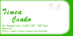 timea csako business card